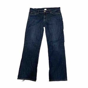 Banana Republic Boot Cut Leg Jeans Women's 30‎ Low Rise Raw Hem Well Worn Denim